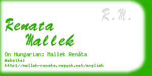 renata mallek business card